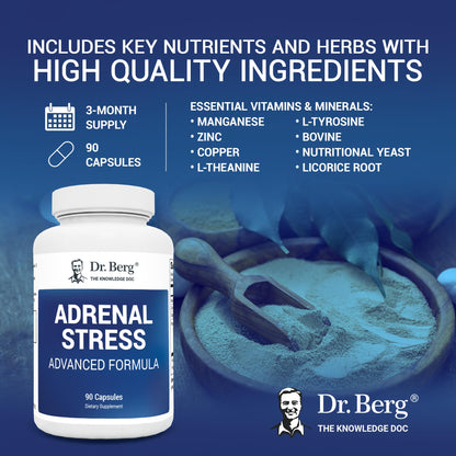 Dr. Berg’s Adrenal Stress Advanced Formula - Adrenal Support Supplements for Stress - Maple Wellness Supplements