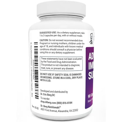 Dr. Berg's Advanced Immune Support - Daily Immunity Multi-System Defense Supplement - Maple Wellness Supplements
