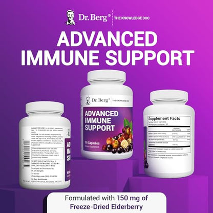 Dr. Berg's Advanced Immune Support - Daily Immunity Multi-System Defense Supplement - Maple Wellness Supplements
