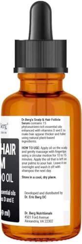 Dr Berg's (All In One) Hair Growth Serum w/Jojoba Oil & Castor Oil For Fuller Thicker Hair - Maple Wellness Supplements