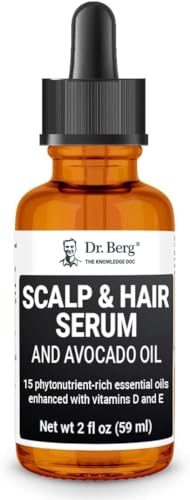 Dr Berg's (All In One) Hair Growth Serum w/Jojoba Oil & Castor Oil For Fuller Thicker Hair - Maple Wellness Supplements