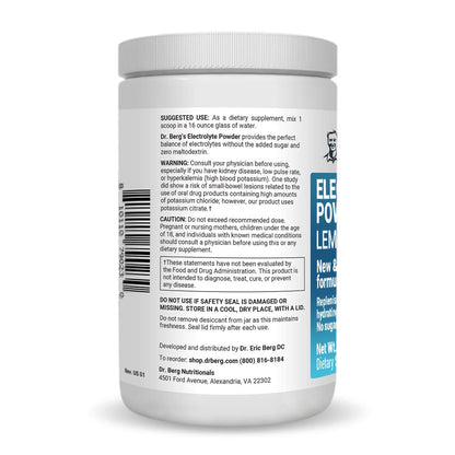 Dr. Berg's Electrolyte Powder 100 Servings Bundle - Raspberry Lemon & Lemonade - Maple Wellness Supplements