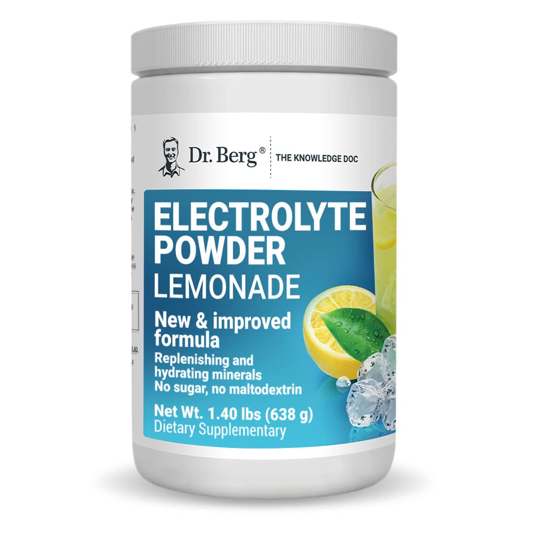 Dr. Berg's Electrolyte Powder 100 Servings Bundle - Raspberry Lemon & Lemonade - Maple Wellness Supplements