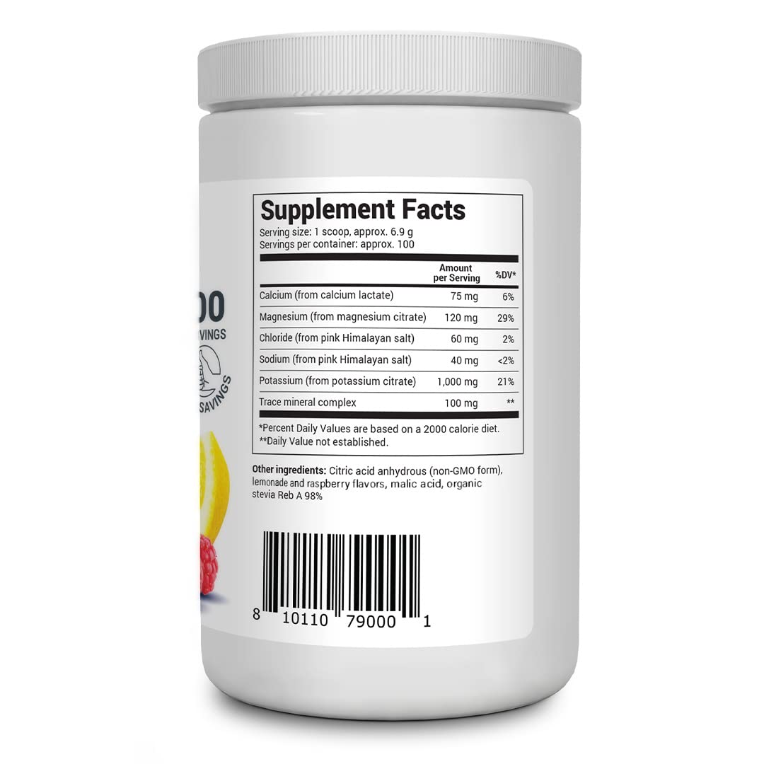 Dr. Berg's Electrolyte Powder 100 Servings Bundle - Raspberry Lemon & Lemonade - Maple Wellness Supplements