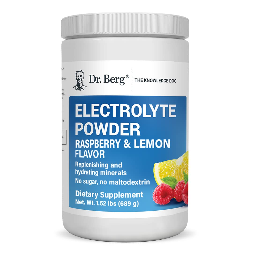 Dr. Berg's Electrolyte Powder 100 Servings Bundle - Raspberry Lemon & Lemonade - Maple Wellness Supplements