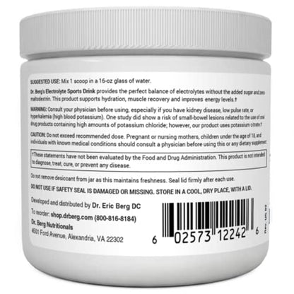 Dr. Berg's Electrolyte Sports Drink - Sugar Free Electrolyte Powder - No Maltodextrin - Maple Wellness Supplements