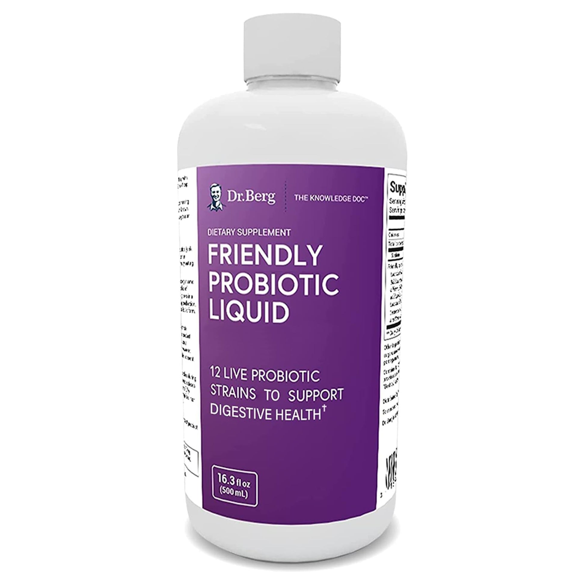 Dr. Berg's Friendly Probiotic Liquid Supplement Drink Mix w/ 12 Live Probiotics Strains - Maple Wellness Supplements