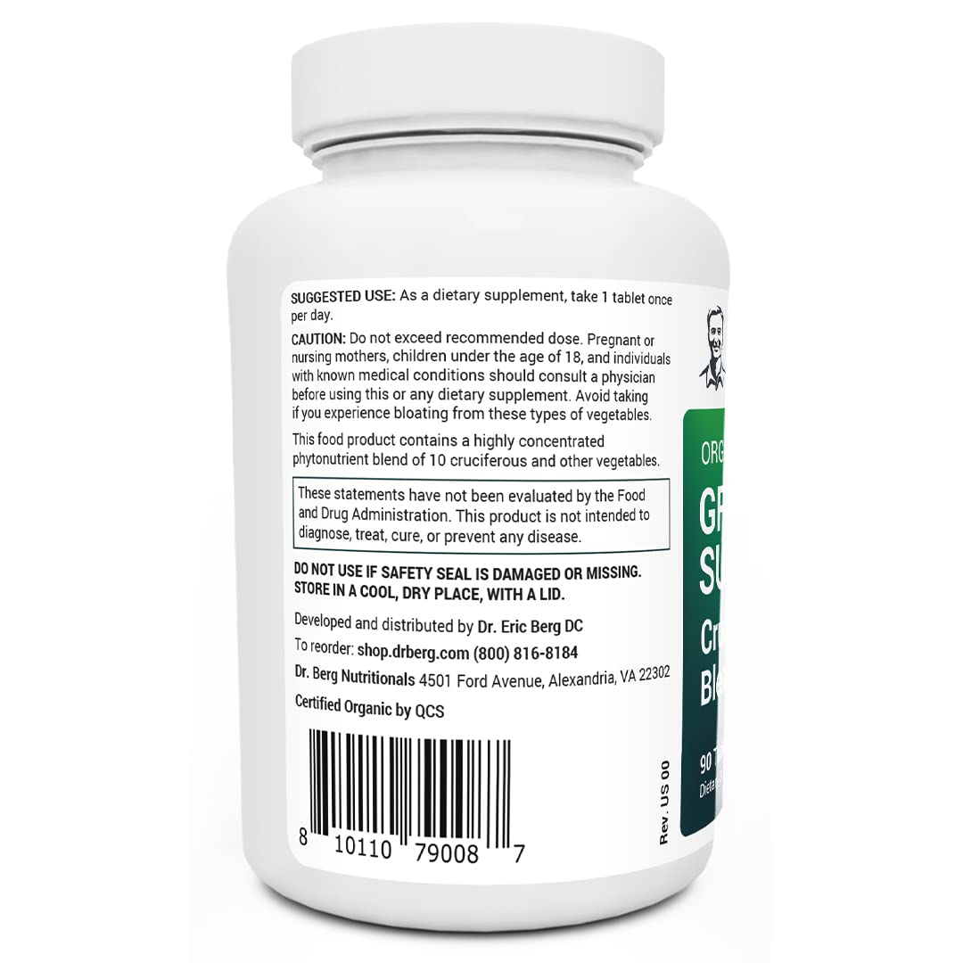 Dr. Berg's Greens Superfood Cruciferous Vegetable Tablets - Vegetable Supplements - Maple Wellness Supplements
