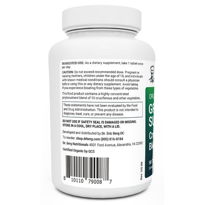 Dr. Berg's Greens Superfood Cruciferous Vegetable Tablets - Vegetable Supplements - Maple Wellness Supplements