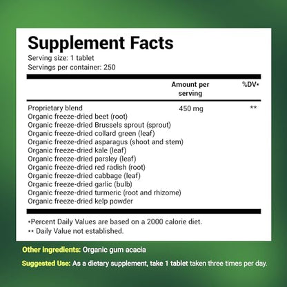 Dr. Berg's Greens Superfood Cruciferous Vegetable Tablets - Vegetable Supplements - Maple Wellness Supplements