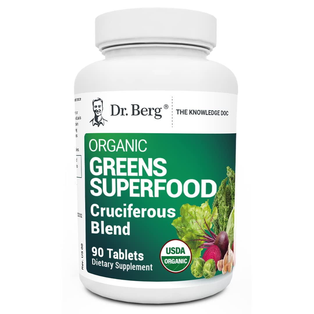 Dr. Berg's Greens Superfood Cruciferous Vegetable Tablets - Vegetable Supplements - Maple Wellness Supplements