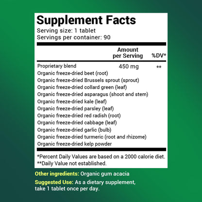 Dr. Berg's Greens Superfood Cruciferous Vegetable Tablets - Vegetable Supplements - Maple Wellness Supplements