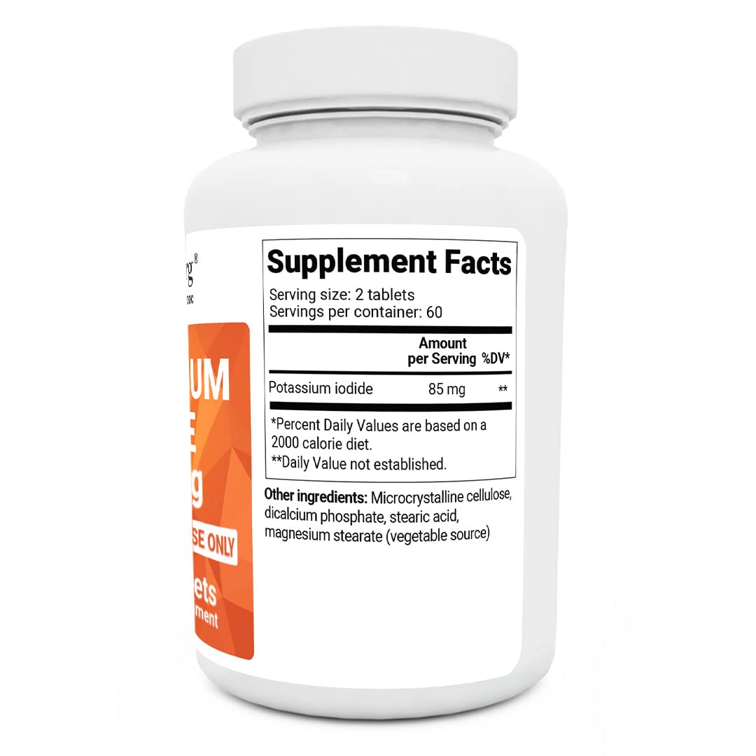 Dr. Berg's Incredible Potassium Iodide Tablets - Now 120 Tablets with a Smaller Easy - Maple Wellness Supplements