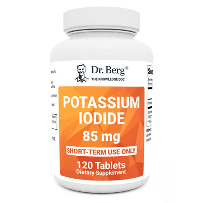 Dr. Berg's Incredible Potassium Iodide Tablets - Now 120 Tablets with a Smaller Easy - Maple Wellness Supplements