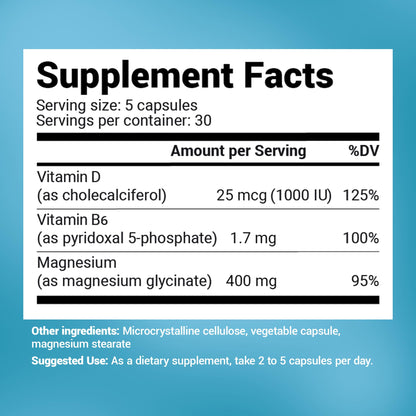 Dr. Berg's Magnesium Glycinate 400mg - Fully Chelated Veg Capsules for Stress - Maple Wellness Supplements