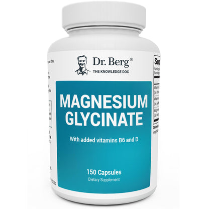 Dr. Berg's Magnesium Glycinate 400mg - Fully Chelated Veg Capsules for Stress - Maple Wellness Supplements
