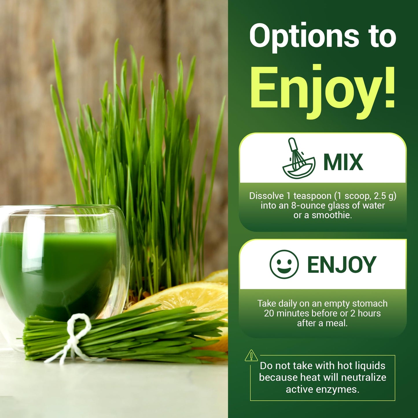 Dr. Berg's Raw Wheatgrass Juice Powder (60 Servings) - USDA Certified Organic - Maple Wellness Supplements