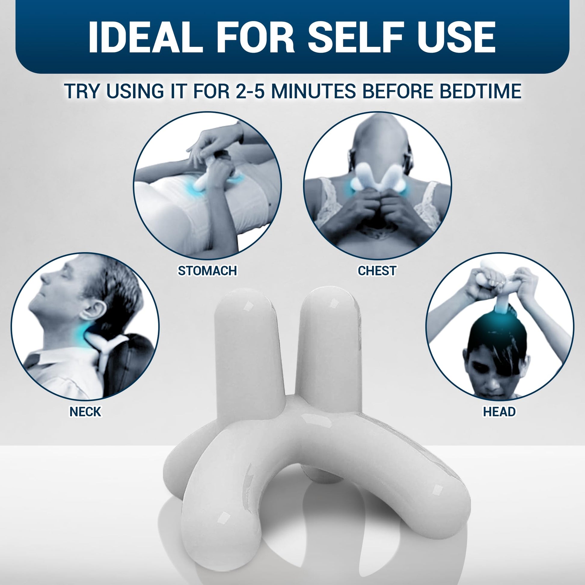 Dr. Berg’s Self-Massage Tool, Best for Back Pain Relief, Handheld Neck and Lower Back - Maple Wellness Supplements