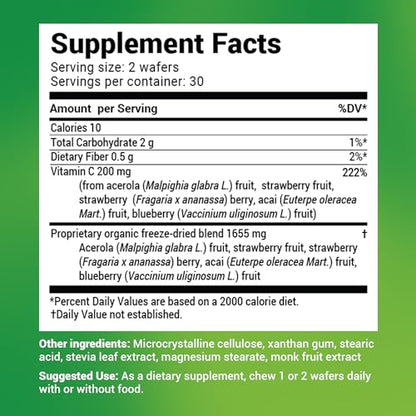 Dr. Berg's Vitamin C Complex Whole Food (60 Chewable) 100% Natural Vitamin C from - Maple Wellness Supplements