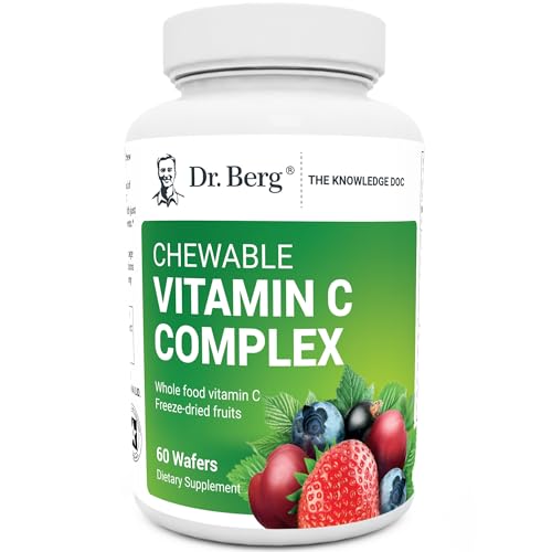 Dr. Berg's Vitamin C Complex Whole Food (60 Chewable) 100% Natural Vitamin C from - Maple Wellness Supplements