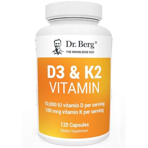 Dr. Berg's Vitamin D3 K2 Supplement w/MCT Oil - Includes 10,000 IU of Vitamin D3 - Maple Wellness Supplements