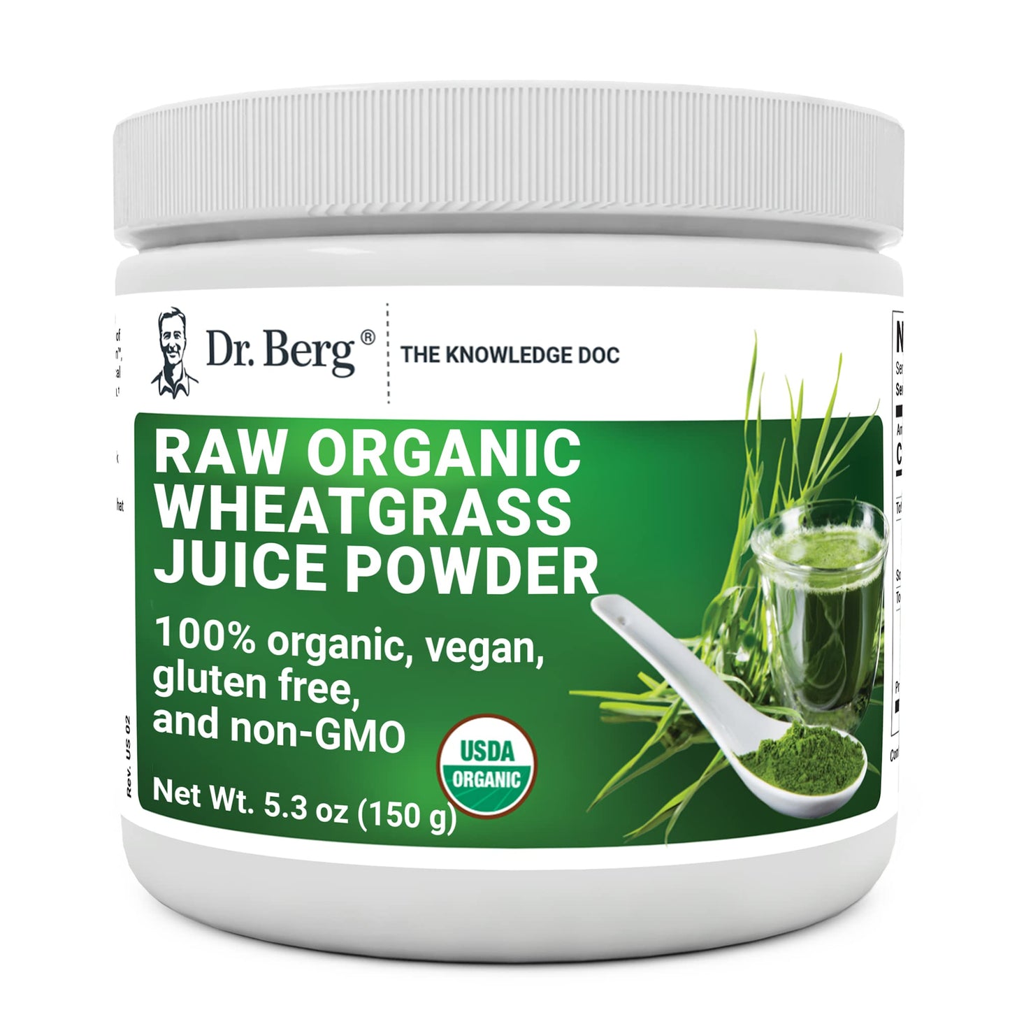 Dr. Berg's Wheatgrass Superfood Powder - Raw Juice Organic Ultra-Concentrated Rich - Maple Wellness Supplements
