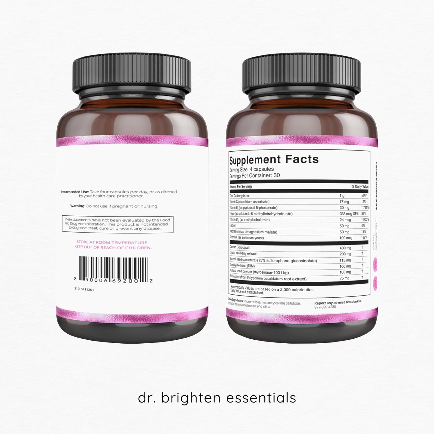 Dr. Brighten Balance - Hormone Balance for Women with Chasteberry and DIM - Targets Hormonal Acne, Period Issues, & PMS - Vegan, Non-GMO - Maple Wellness Supplements