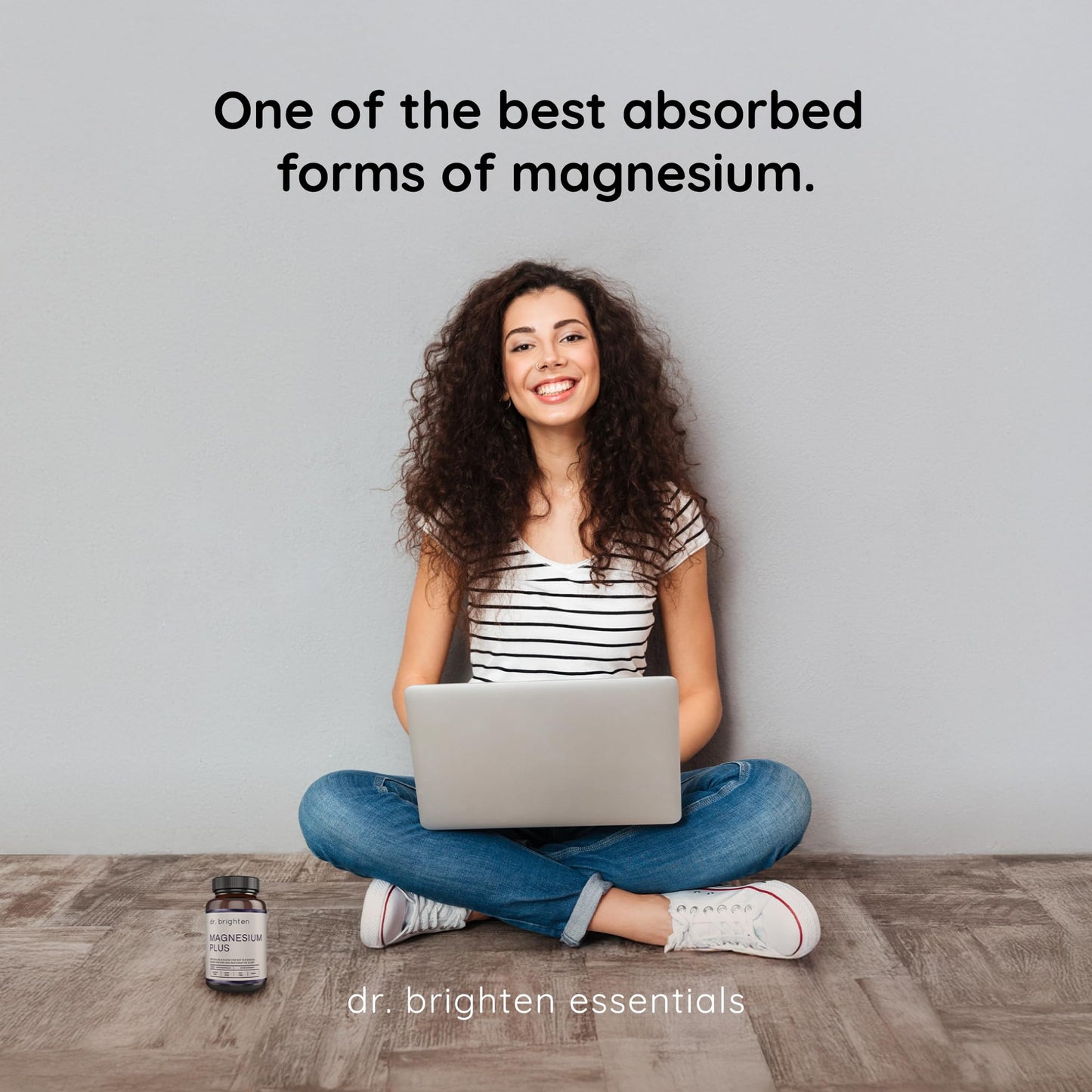 Dr. Brighten Magnesium Plus (as Magnesium Bi-glyncinate) - Beneficial in Maintaining a Healthy Mood, Sleep, Hormone Balance and Reducing Symptoms of PMS and Menstrual Cramps - Maple Wellness Supplements