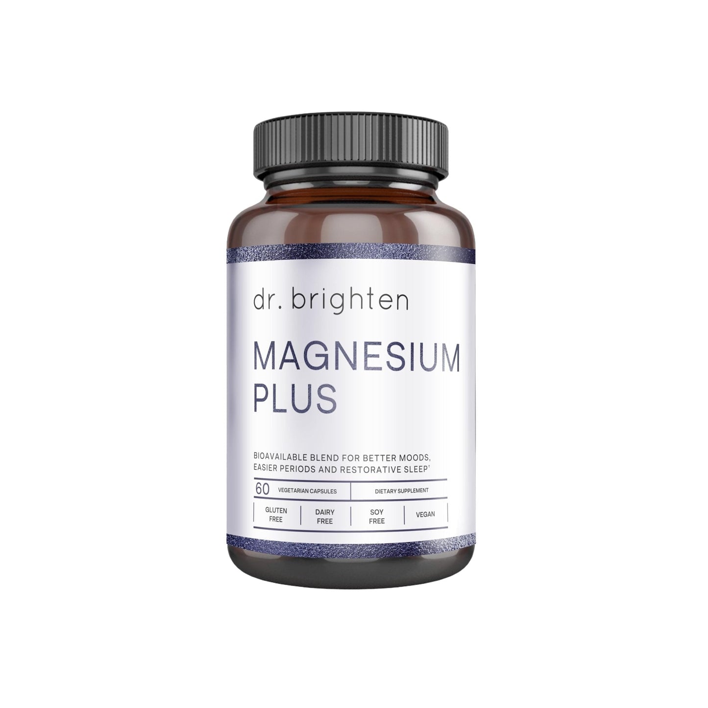 Dr. Brighten Magnesium Plus (as Magnesium Bi-glyncinate) - Beneficial in Maintaining a Healthy Mood, Sleep, Hormone Balance and Reducing Symptoms of PMS and Menstrual Cramps - Maple Wellness Supplements