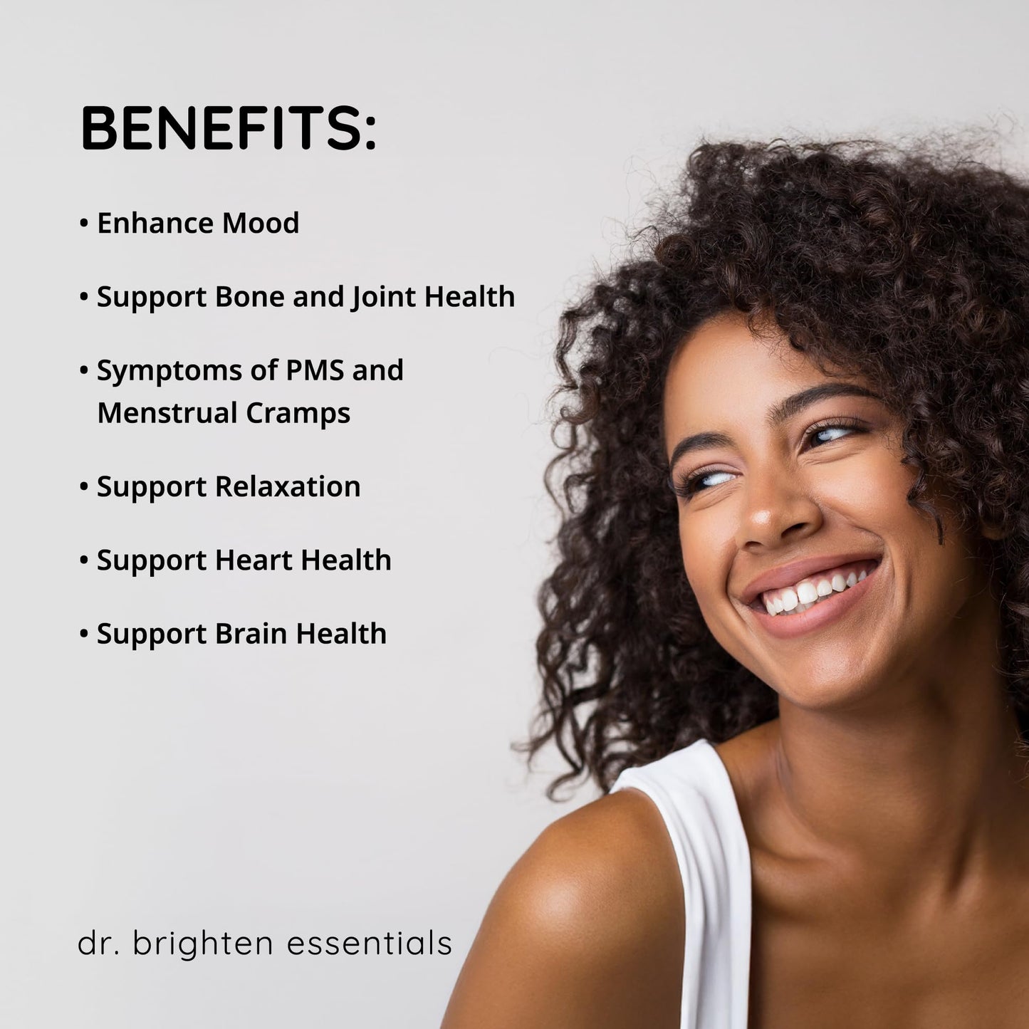 Dr. Brighten Magnesium Plus (as Magnesium Bi-glyncinate) - Beneficial in Maintaining a Healthy Mood, Sleep, Hormone Balance and Reducing Symptoms of PMS and Menstrual Cramps - Maple Wellness Supplements