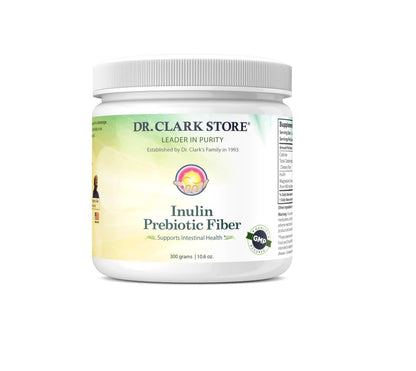 Dr. Clark Inulin Powder (FOS) – Prebiotic Soluble Fiber for Gut Health, 300g – Supports Digestive Health & Regularity - Maple Wellness Supplements