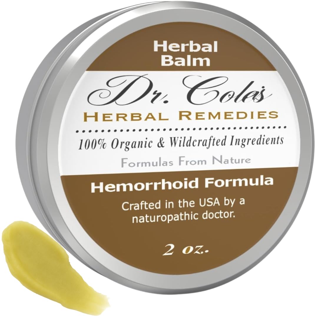 Dr. Cole’s Hemorrhoid Treatment – Organic Herbal Ointment for External Hemorrhoid Soothing & Comfort – Plant-Based, Gentle, No Petroleum or Harsh Chemicals – 2 oz - Maple Wellness Supplements