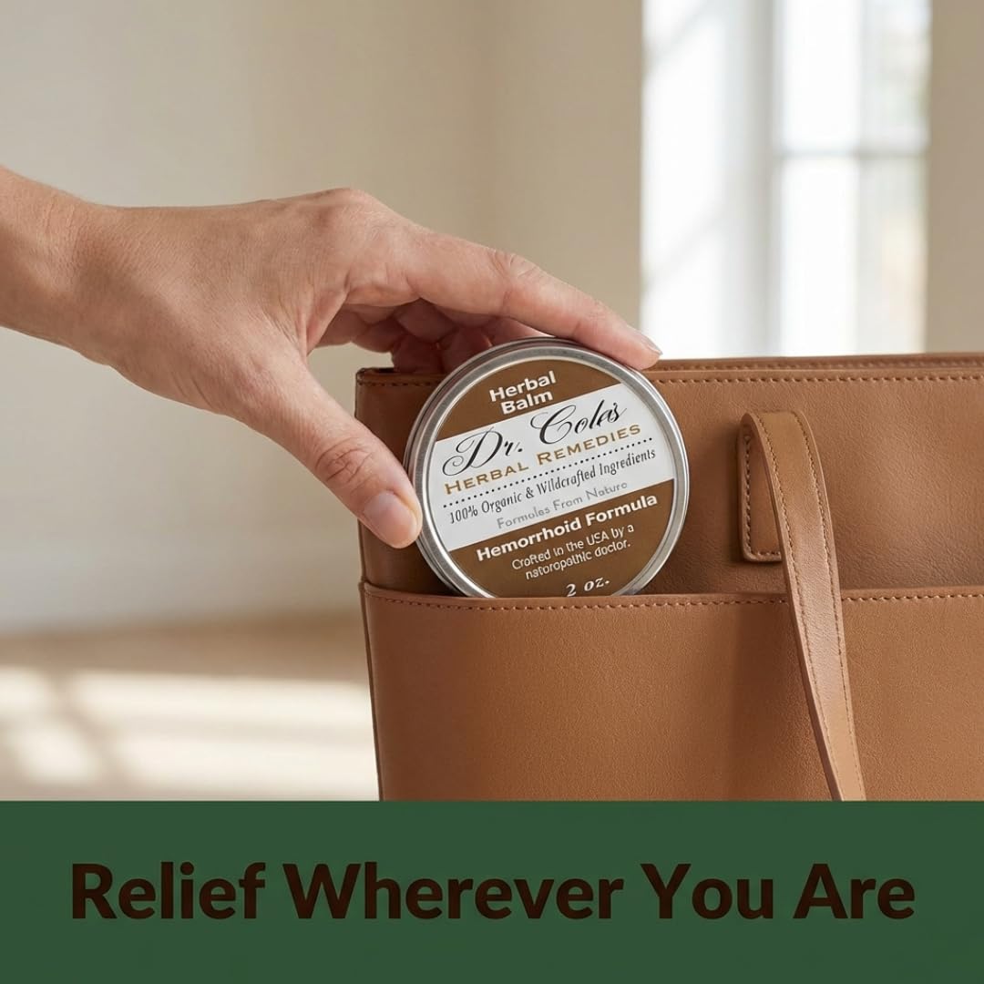 Dr. Cole’s Hemorrhoid Treatment – Organic Herbal Ointment for External Hemorrhoid Soothing & Comfort – Plant-Based, Gentle, No Petroleum or Harsh Chemicals – 2 oz - Maple Wellness Supplements