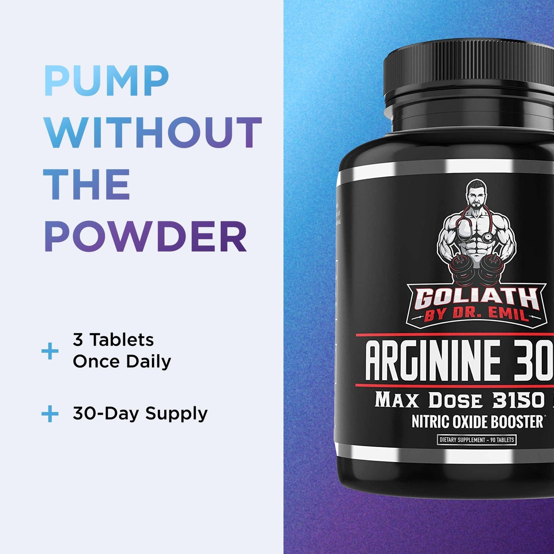 Dr. Emil - L Arginine (3150mg) Highest Capsule Dose - Nitric Oxide Supplement for Vascularity, Endurance and Heart Health - Maple Wellness Supplements