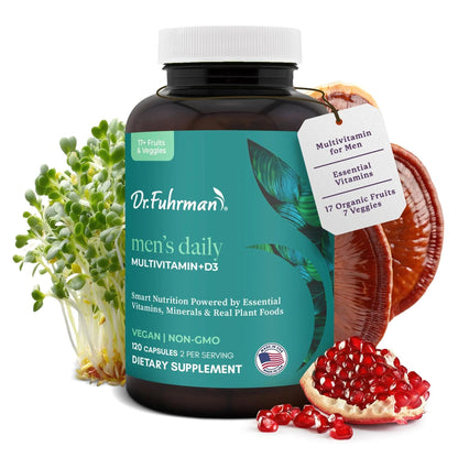 Dr. Fuhrman 2 Month Supply Multivitamin for Men + D3 Vitamin for Immune Support | Vegan Formula Womens Multivitamin with B12 & Zinc | - Maple Wellness Supplements