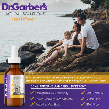 Dr. Garber's Natural Solutions Immune Boost Health Oral Drops - Gemmotherapy Liquid Supplement to Strengthen Immunity, Support Immune System, Increase Resistance, & Contains Antioxidants - 60ml - Maple Wellness Supplements