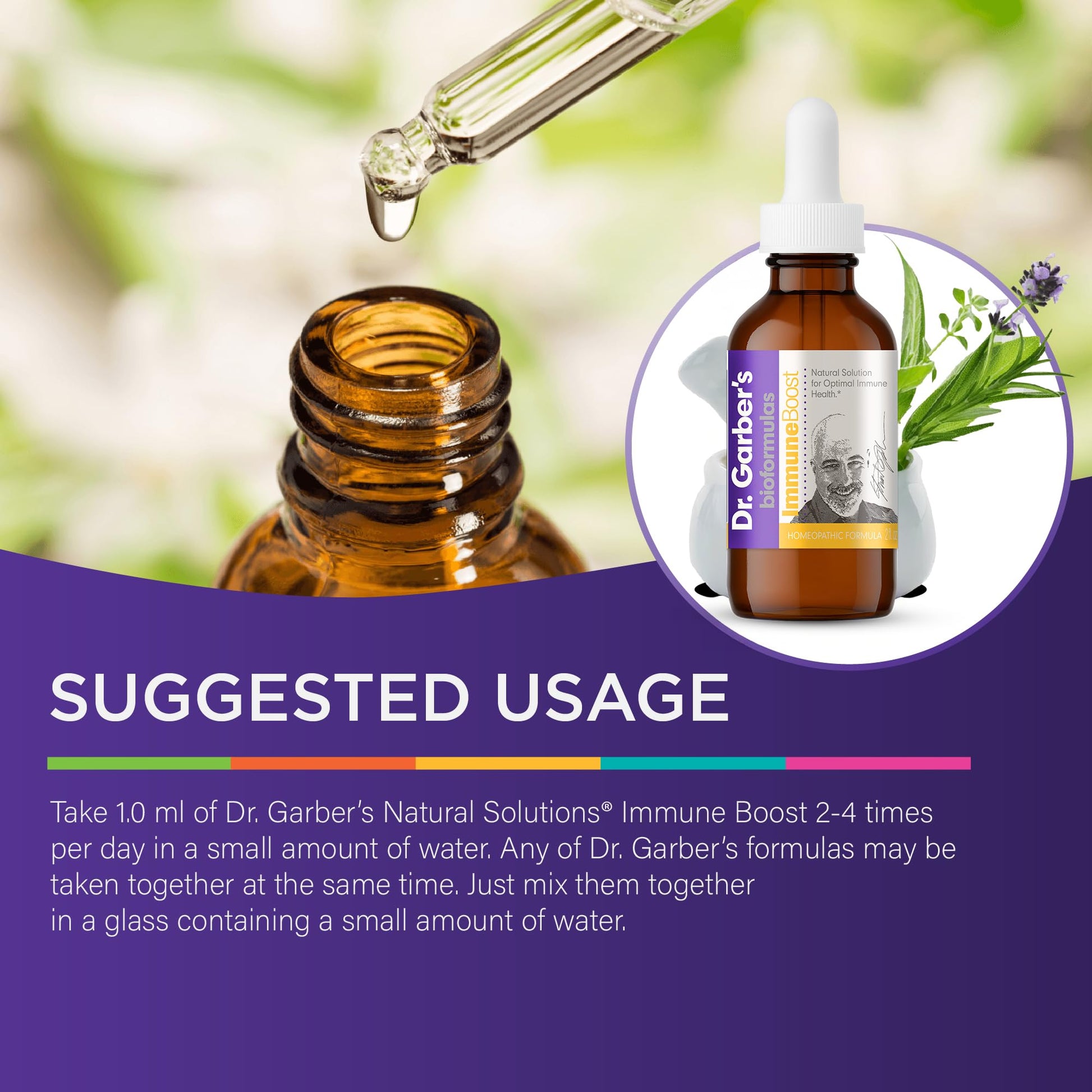 Dr. Garber's Natural Solutions Immune Boost Health Oral Drops - Gemmotherapy Liquid Supplement to Strengthen Immunity, Support Immune System, Increase Resistance, & Contains Antioxidants - 60ml - Maple Wellness Supplements