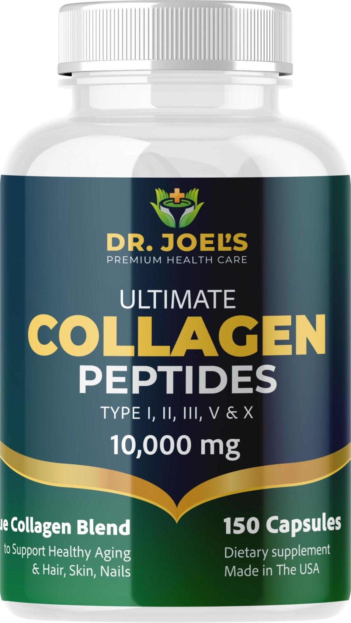 Dr. JOEL'S Multi Collagen Complex for Women and Men - Collagen Peptides Capsules with Biotin - Ultimate Collagen Pills 150 - Type I, II, III, V & X - Made in The USA - Maple Wellness Supplements