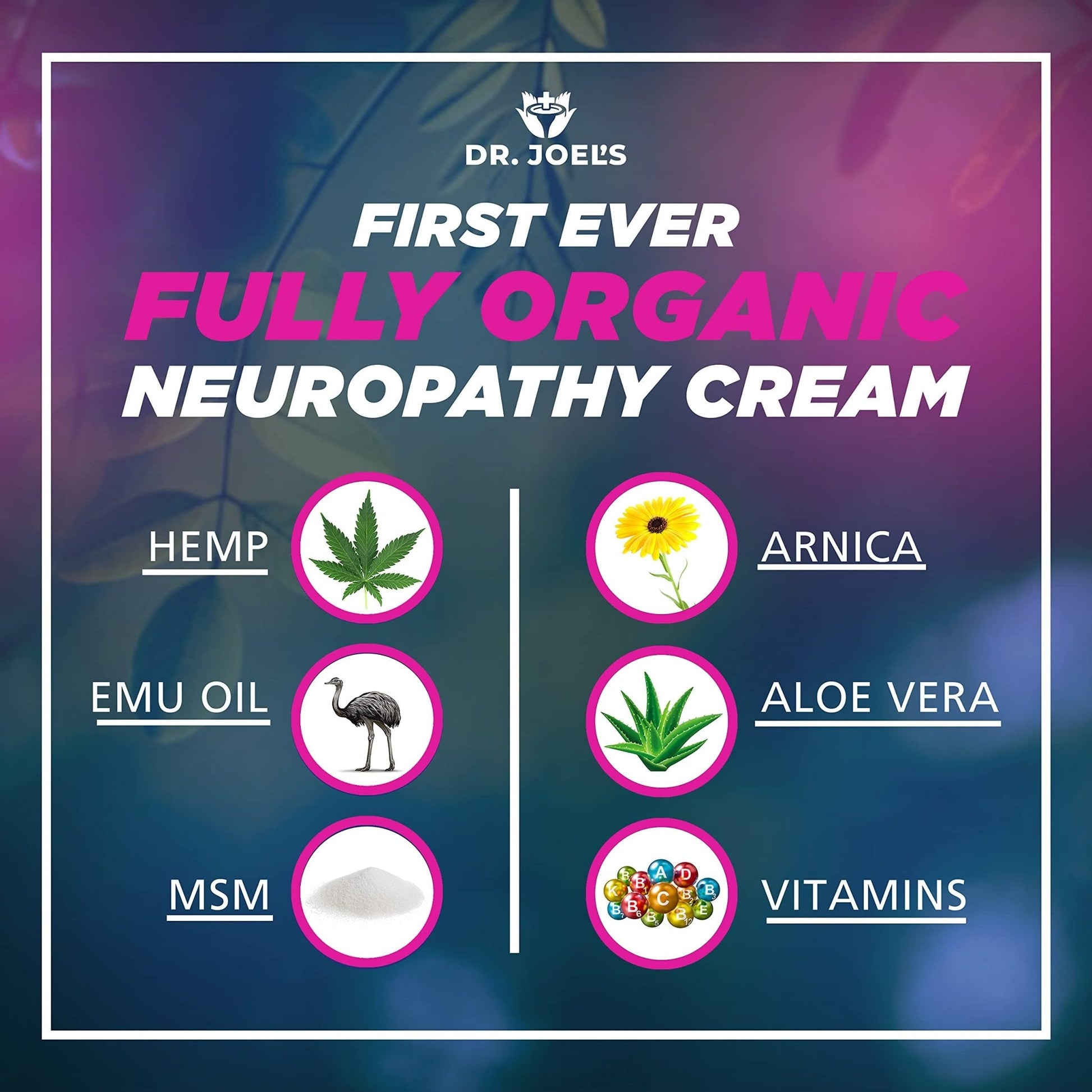 Dr. JOEL'S Neuropathy Nerve Relief Cream - Organic Neuropathy Support Cream for Feet, Hands, Legs and Toes - 4 OZ Value Pack- Made in USA - Maple Wellness Supplements