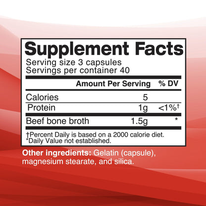 Dr. Kellyann Bone Broth Capsules | 500mg Collagen Per Serving | Supports Gut Health | Joint & Cartilage Repair | Skin Hair Nails | Fasting Support | Grass-Fed Beef | Digestive Wellness | 40 Servings - Maple Wellness Supplements