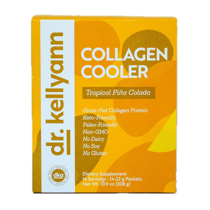 Dr. Kellyann Collagen Cooler – Tropical Pina Colada | 15g Grass-Fed Collagen Protein per Serving | Keto & Paleo Friendly, - Maple Wellness Supplements