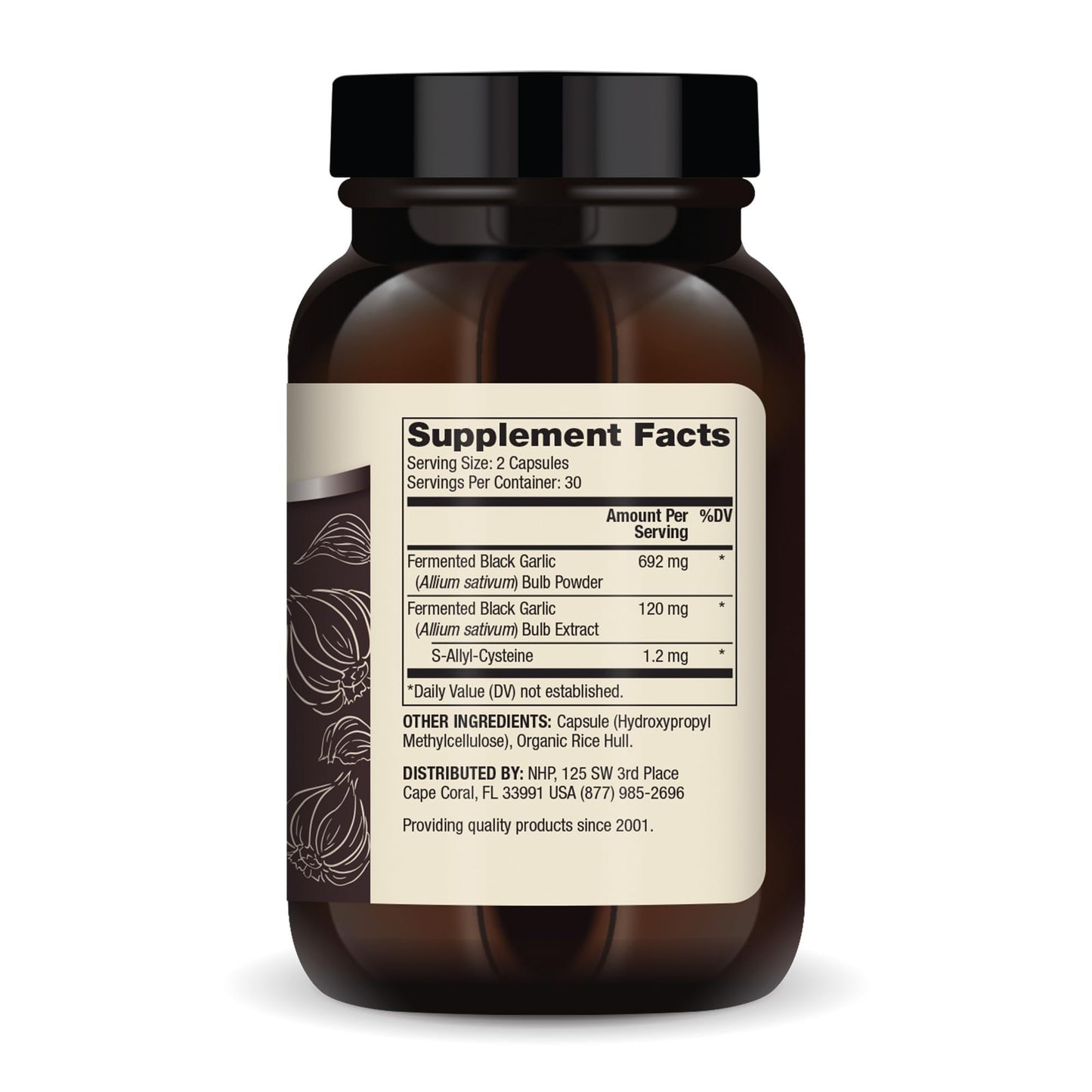 Dr. Mercola Fermented Black Garlic - Antioxidant Supplement - for Immune, Cellular & Heart Health Support - Includes S-Allyl-Cysteine - Non-GMO - Maple Wellness Supplements