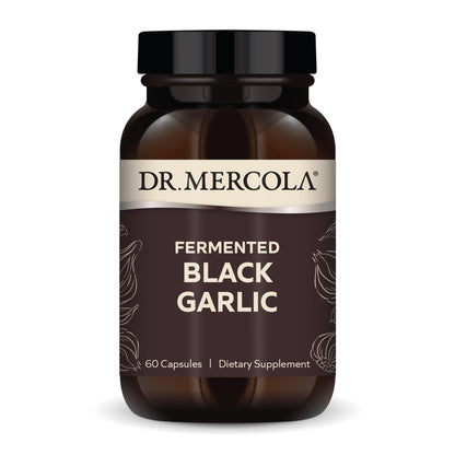 Dr. Mercola Fermented Black Garlic - Antioxidant Supplement - for Immune, Cellular & Heart Health Support - Includes S-Allyl-Cysteine - Non-GMO - Maple Wellness Supplements