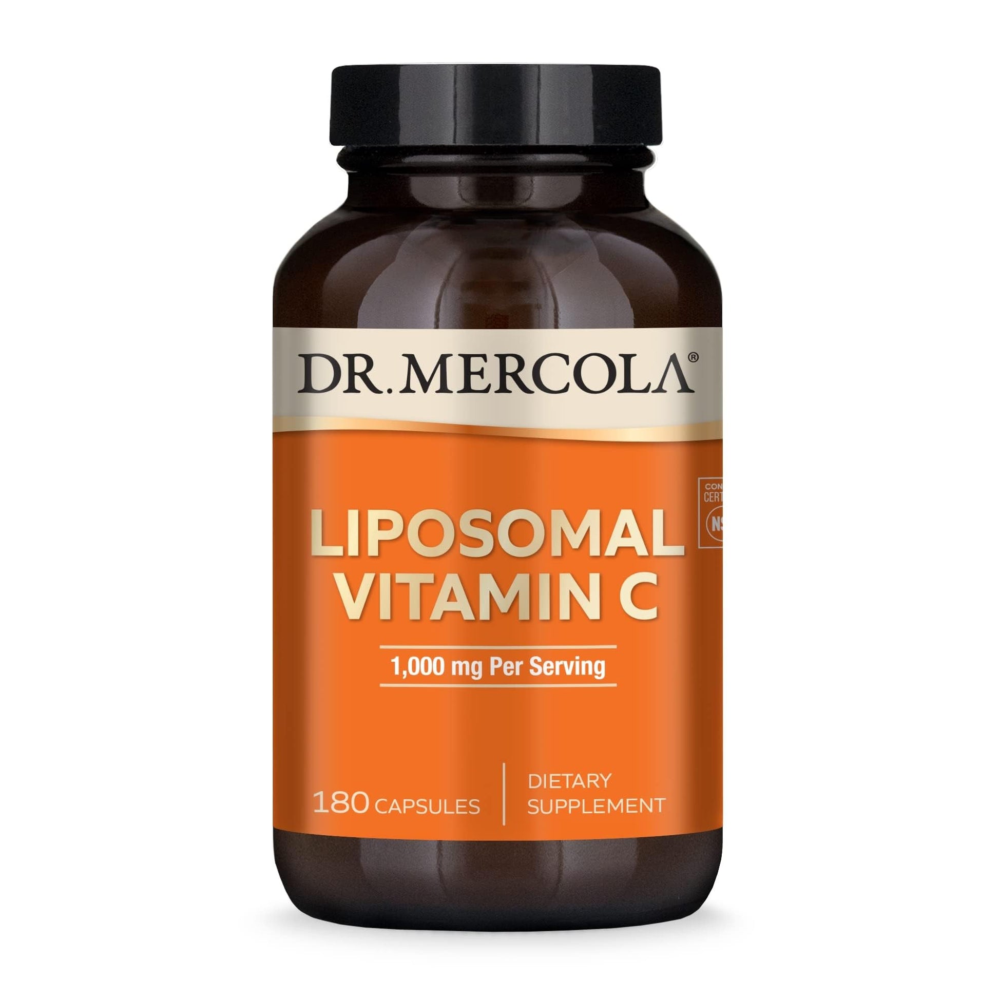 Dr. Mercola Liposomal Vitamin C - Brain, Heart, Eye & Immune Support - Provides 1,000 mg of Bioavailable Vitamin C - Non-GMO, Gluten-Free & Soy-Free - Maple Wellness Supplements