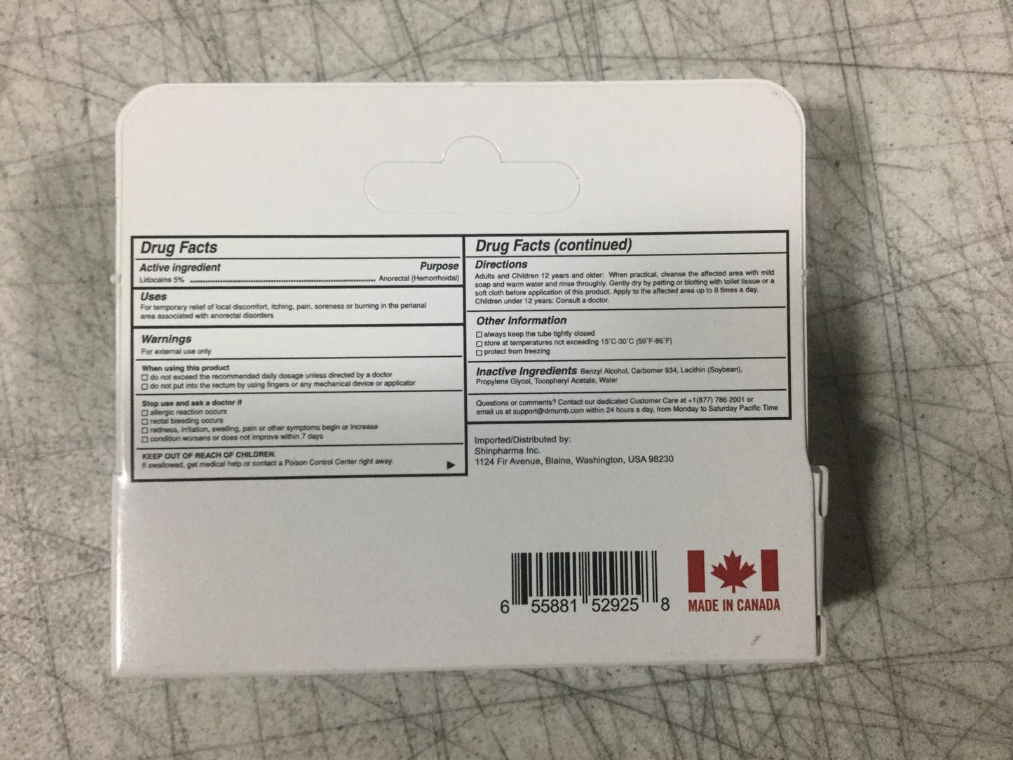 Dr. Numb 5% Lidocaine Numbing Cream, Nonprescription Maximum Strength Topical Anesthetic Cream - Temporary Relief of Pain, Itch, Discomfort for Hemorrhoid and Anorectal Uses - 10g Pack of 1 - Maple Wellness Supplements