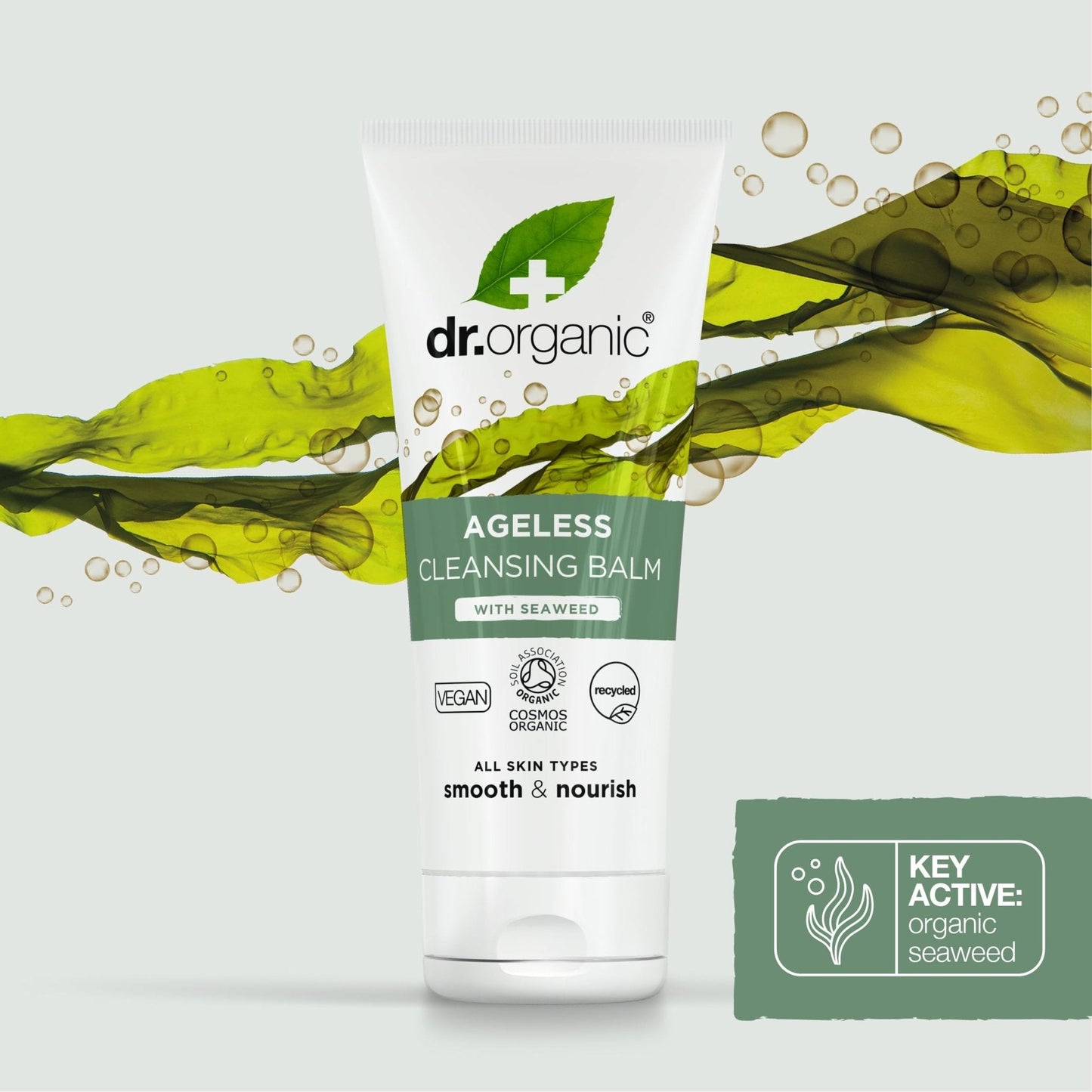 Dr. Organic Ageless Cleansing Balm with Seaweed | Moisturizing, Gentle, Removes Impurities, Certified Organic, Paraben & SLS-Free, Natural, Vegan, 100 ml / 3.4 fl oz - Maple Wellness Supplements