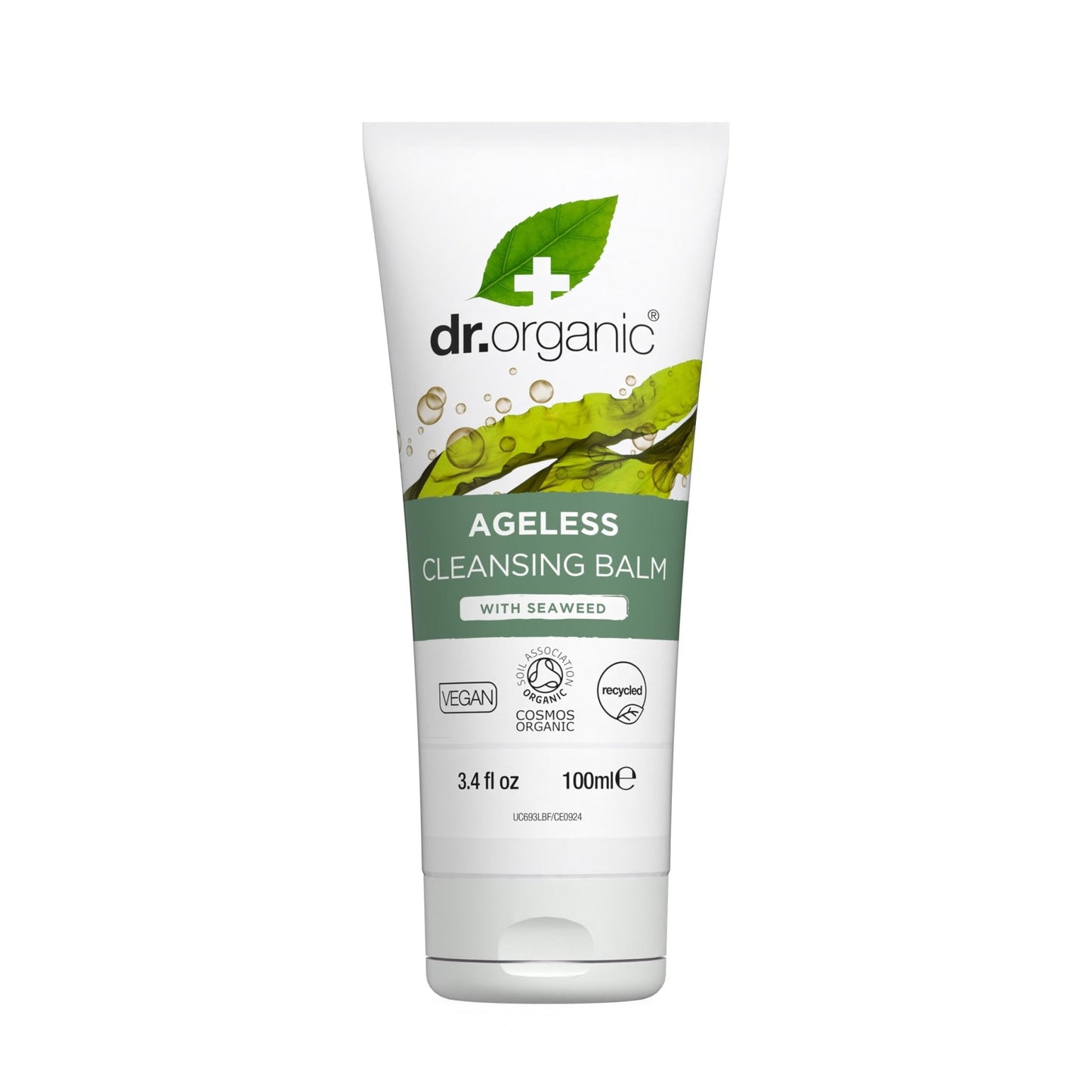 Dr. Organic Ageless Cleansing Balm with Seaweed | Moisturizing, Gentle, Removes Impurities, Certified Organic, Paraben & SLS-Free, Natural, Vegan, 100 ml / 3.4 fl oz - Maple Wellness Supplements
