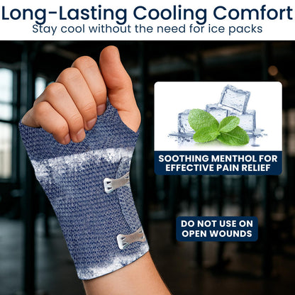Dr Pat's Ice Tape (4 Pack) - Cooling Bandage Wrap Athletic Tape - Compression Instant Cold Compress Wrap with Menthol - Elastic, Athletic for Sore Muscles, Pain Relief Now, Swelling, Recovery, Sports - Maple Wellness Supplements