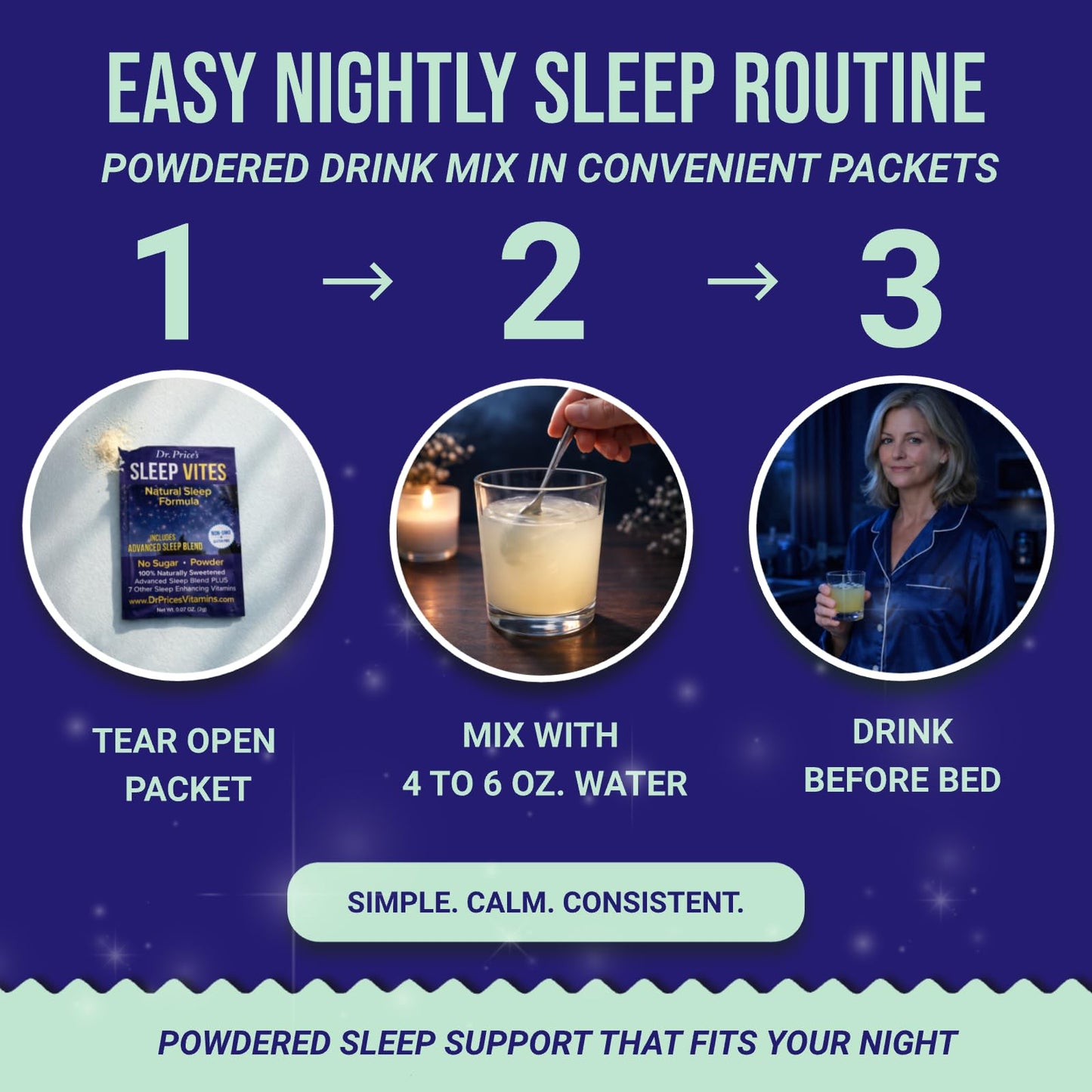 Dr. Price’s Natural Sleep Aid Powder – Berry-Citrus, 30 Packs | Sleep Powder Drink Mix with Magnesium, Microdose Melatonin & Tryptophan | Sleep Support for Adults | Doctor-Formulated, Made in USA - Maple Wellness Supplements