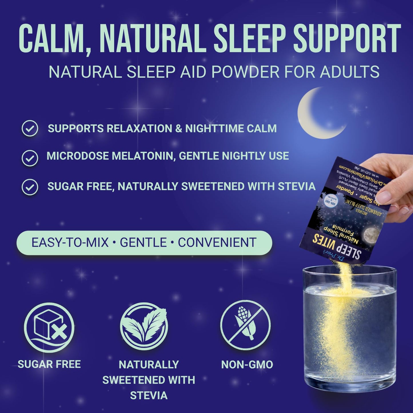 Dr. Price’s Natural Sleep Aid Powder – Berry-Citrus, 30 Packs | Sleep Powder Drink Mix with Magnesium, Microdose Melatonin & Tryptophan | Sleep Support for Adults | Doctor-Formulated, Made in USA - Maple Wellness Supplements